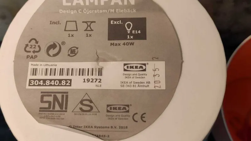 Настольная лампа Ikea LAMPAN — фото 5