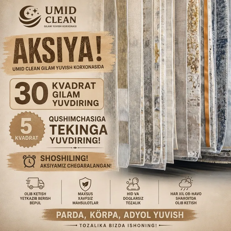 Umid clean gilam yuvish korxonasi 5 Umid clean gilam yuvish korxonasi 5