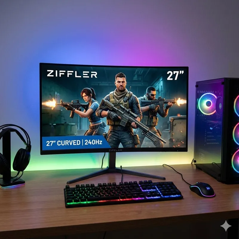SROCHNI! ZIFFLER 27" Curved 240Hz monitorlar sotiladi! Holati: Ideal