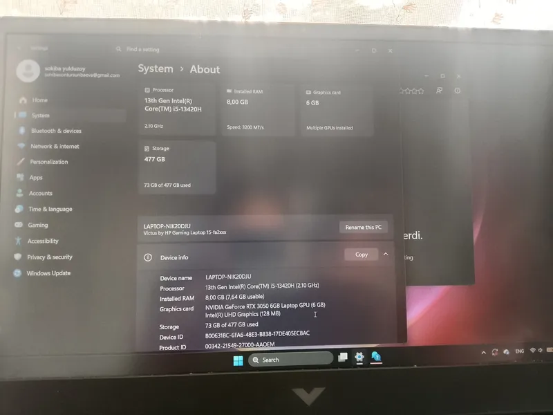Ноутбук HP Victus 5