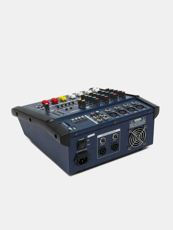Аудиомикшер, усилитель звука, 4 канальный микшер, Bluetooth 200Watt — фото 2