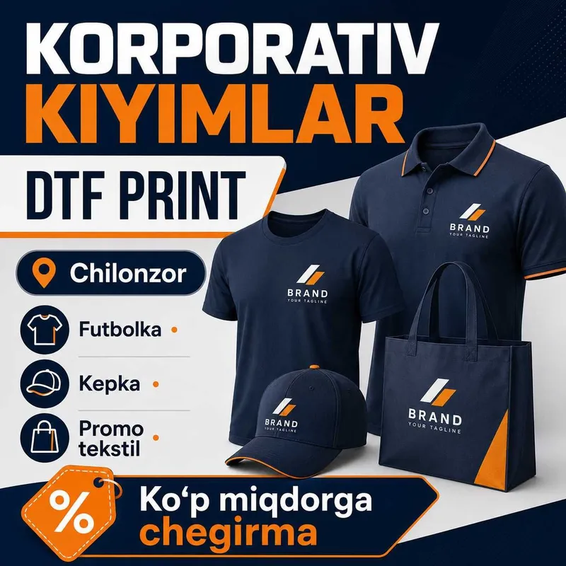 DTF print Chilonzor — futbolka va promo kiyimlar