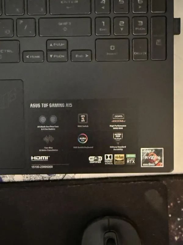 Notebook Tuf gaming a15 4