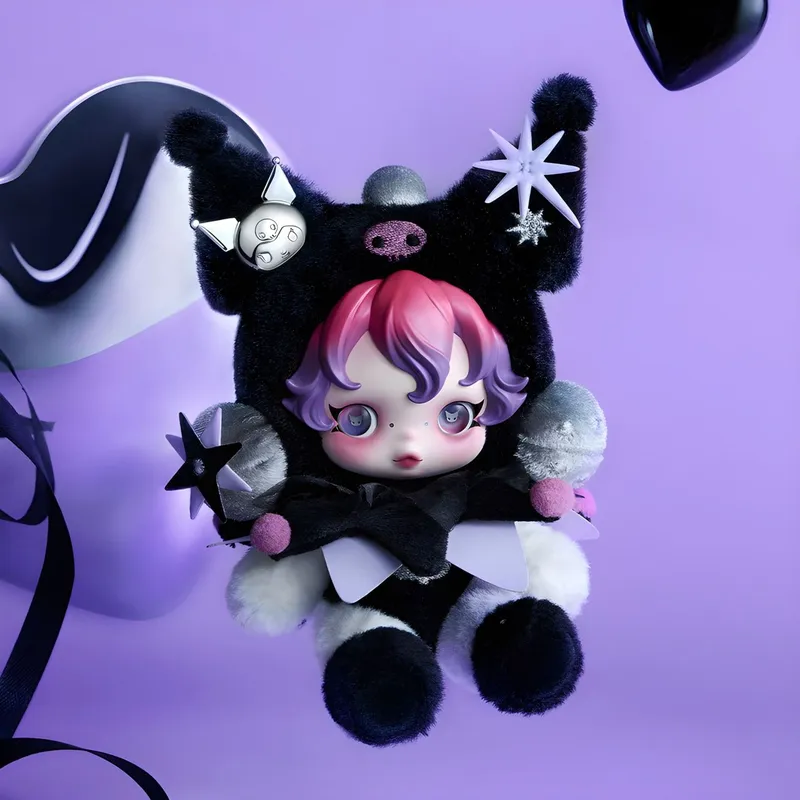 Оригинал Popmart Куроми Sanrio x Skullpanda брелок blindbox