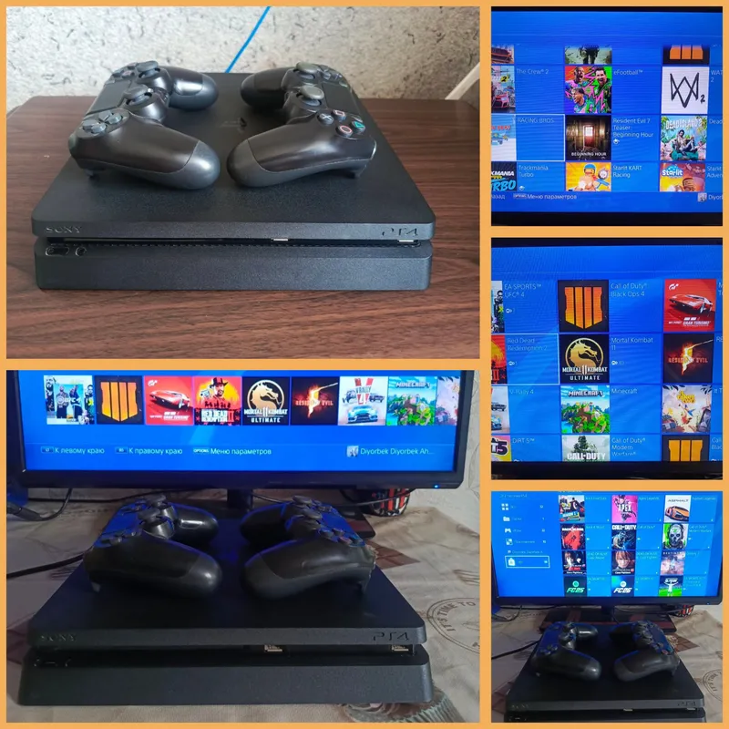 PlayStation 4 Slim 1 ТБ, подключается к интернету