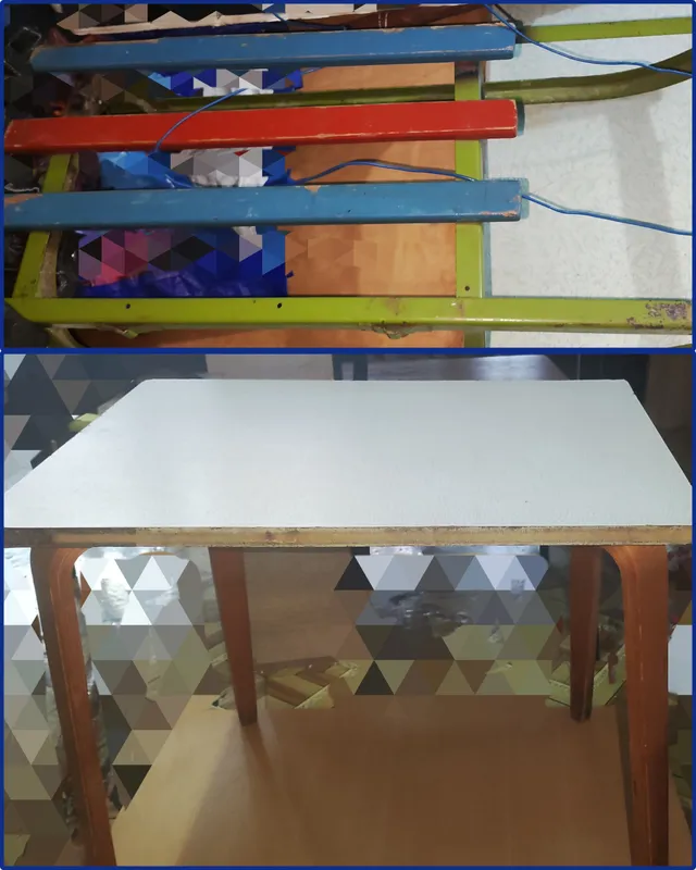 Детские теплые шапки, варежки,тапочки, санки, стол 3