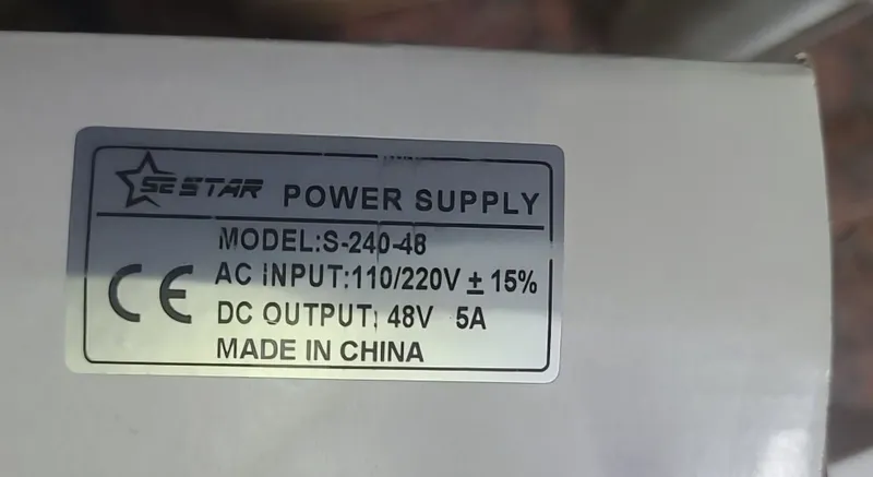 Импульсный блок питания SESTAR S-240-48: 48V 5A, 240W 2