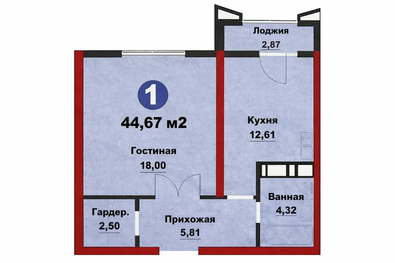ЖК Regnum Plaza (Murad Buildings) 2-ком квартира — фото 8