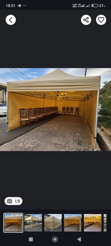 Prakatga stol stul zontik (4×8) shirma chinni idish beriladi. — фото 4