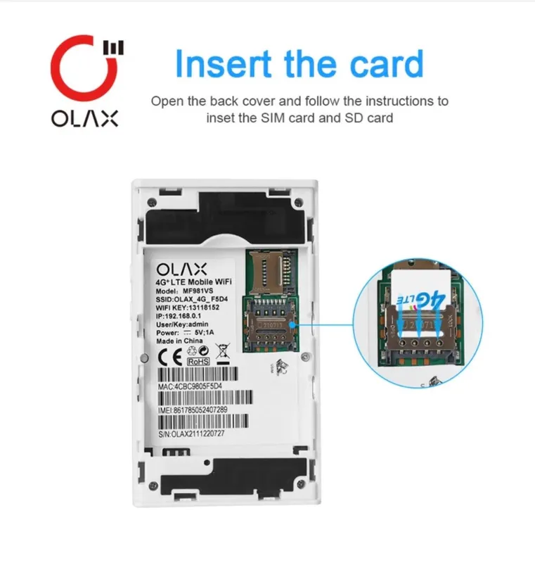 Роутер Olax MF981Wi-Fi 4G WiFi 4 Роутер Olax MF981Wi-Fi 4G WiFi 4