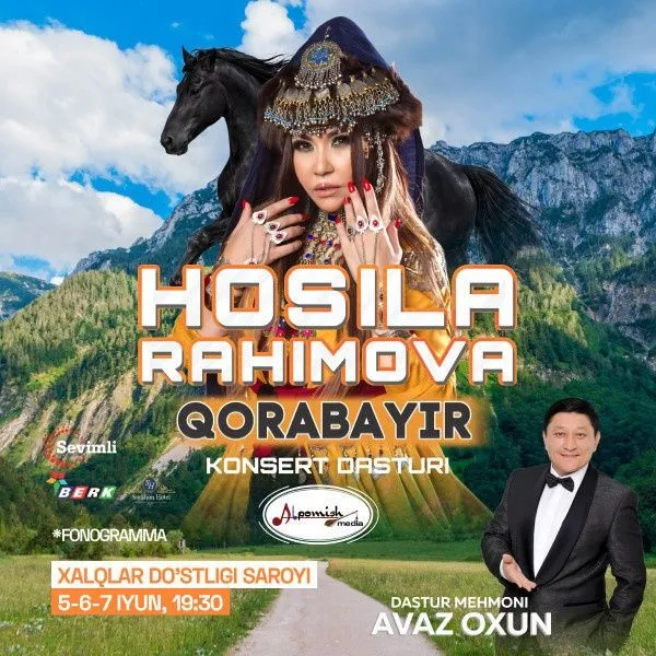 Hosila Rahimova konsert dasturi uchun biletlar bor