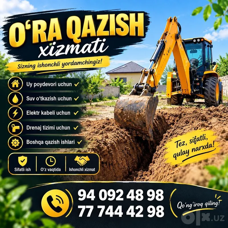 o'ra urachi qazilma ishlarini qilami toshkedi buylap 1 o'ra urachi qazilma ishlarini qilami toshkedi buylap 1