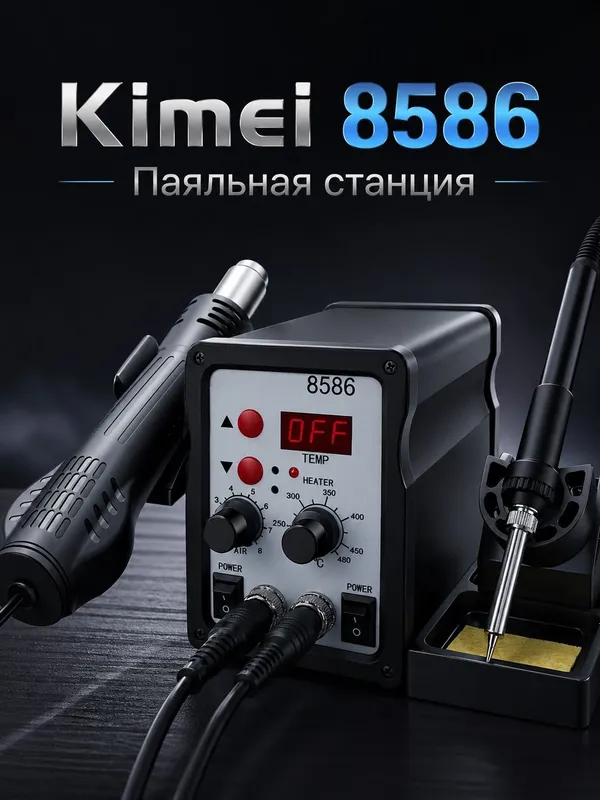 Паяльная станция Kimei 8586 с горячим воздухом