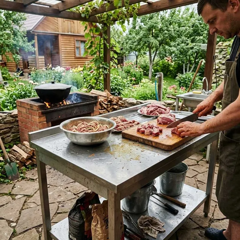 Стол нержавейка для двора и мангала Dacha stoli Nerjaveyka — фото 5