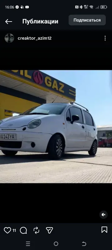 Matiz 2008 sotiladi yomi 2 3 uyga yetmaganiga beriladi 1