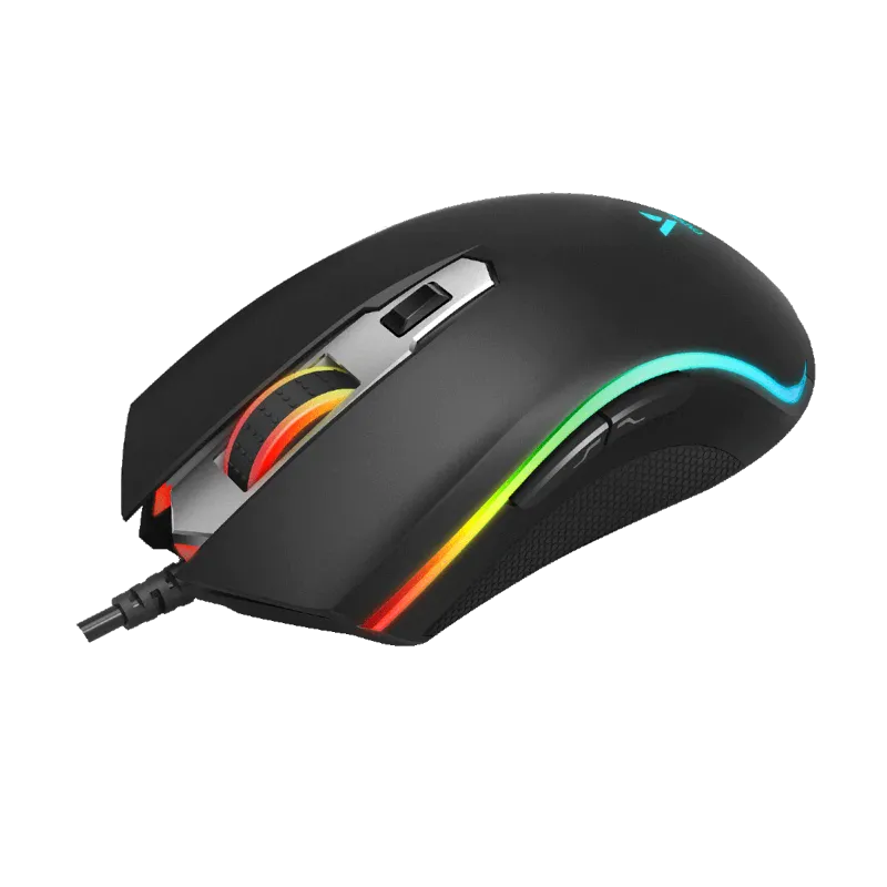 Rapoo V25S Проводная оптическая игровая мышь с RGB — фото 1