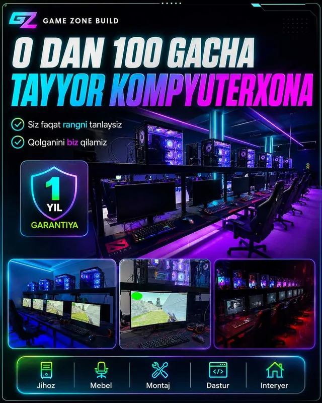 Kompyuterxona uchun kompyuterlar POD KLYUCH kompyuterxona set elektr 1 Kompyuterxona uchun kompyuterlar POD KLYUCH kompyuterxona set elektr 1