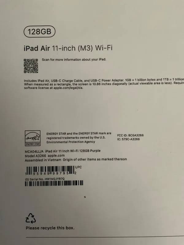 iPad Air 11 inch M3 128GB, WiFi — фото 3