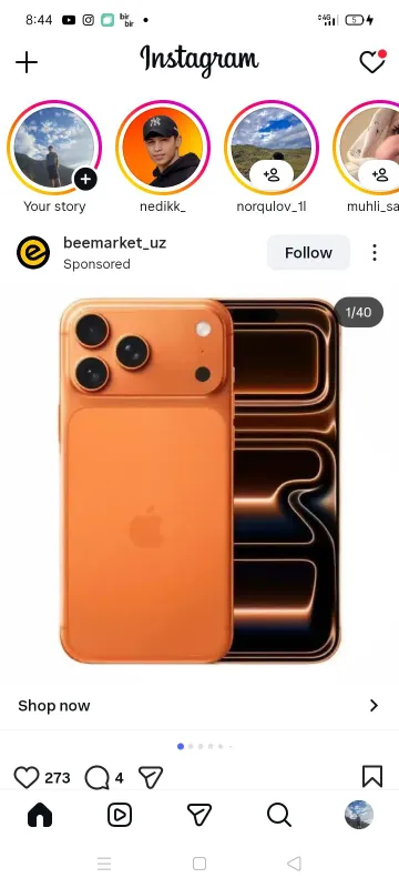 insta akavnt sotladi  2ta Bor kilishamiz 3
