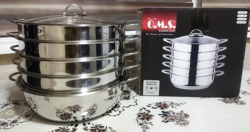 Мантоварка керамическая o.m.s 32 см × 6 новая