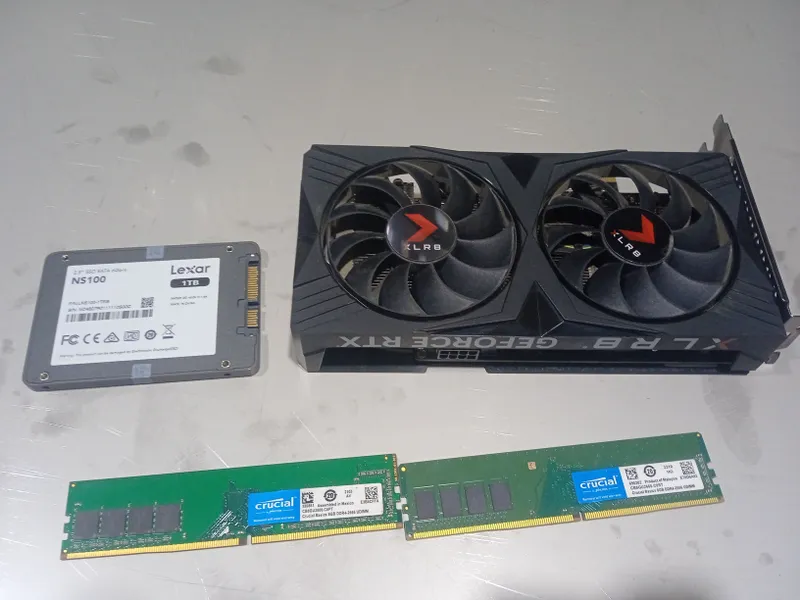 Geforce rtx 4060 8 GB SSD Lexar 1Tb Ozu 8ddr 4 266 2