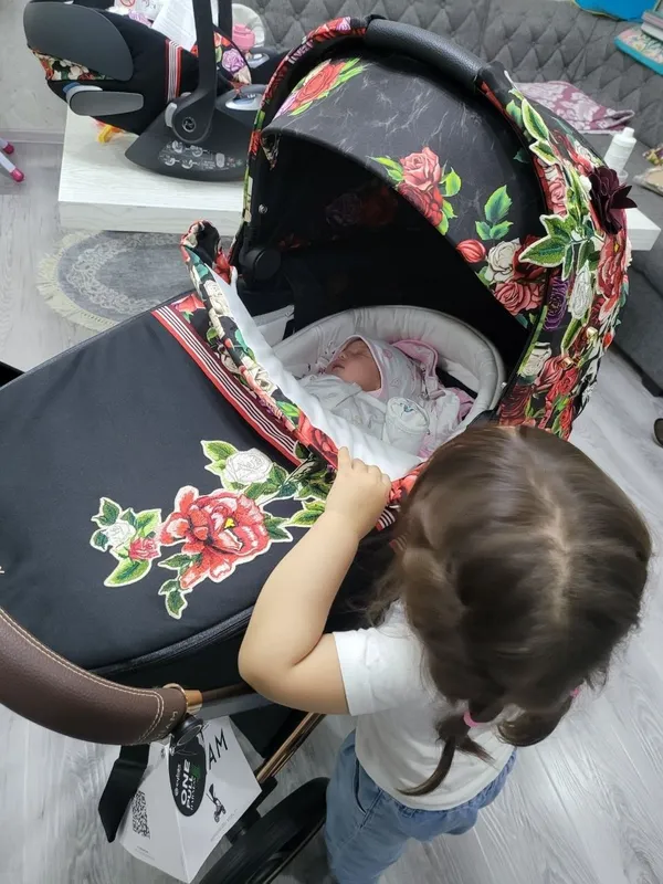 Новая премиум коляска 3 в 1 Cybex Priam 4 (Spring Blossom Dark) Rose G 2 Новая премиум коляска 3 в 1 Cybex Priam 4 (Spring Blossom Dark) Rose G 2