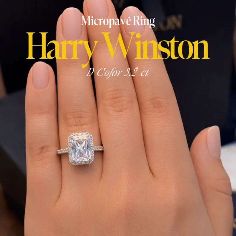 Harry Winston The One Cushion-Cut Micropavé Кольцо 1