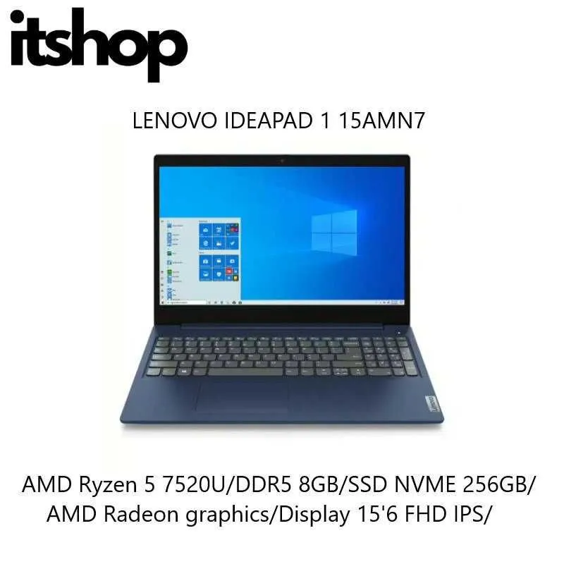 Lenovo IP 1 AMD R5-7520U/DDR5 8GB/SSD NMVE 256GB/Display 15'6 FHD IPS