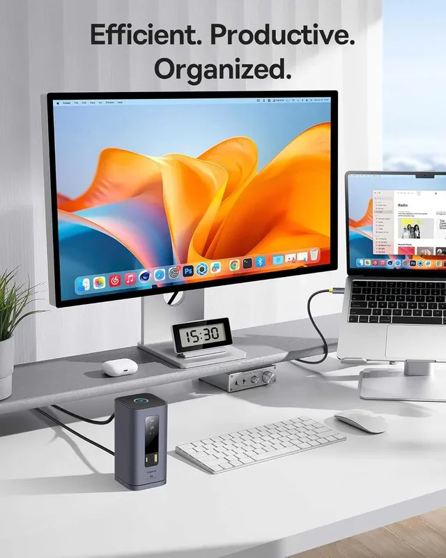 Док станция для MAC Baseus Spacemate 11в1 до 3 мониторов с Displaylink — фото 4