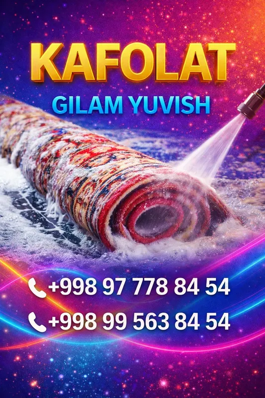 Glam yuvish. Xizmati Toshkent Shaxri boʻylab.