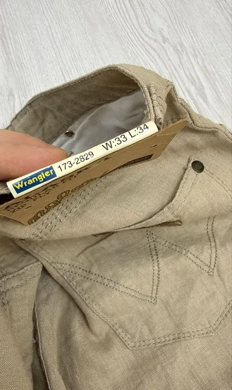 Yangi erkaklar zig‘ir shimlari, Wrangler brendi, Turkiya 6