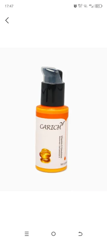 Carich Vitamin E Emulsion — yuz va tana suti Carich Vitamin E Emulsion — yuz va tana suti