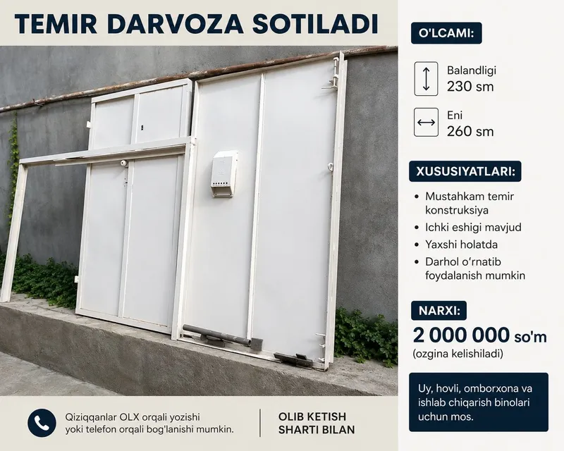 Temir darvoza sotiladi. 1 Temir darvoza sotiladi. 1