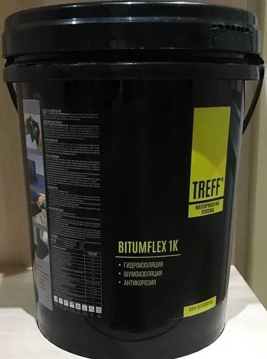TREFF Гидроизоляция BITUMFLEX 1K Эмульсия битумно полимерная мастика — фото 5 TREFF Гидроизоляция BITUMFLEX 1K Эмульсия битумно полимерная мастика — фото 5