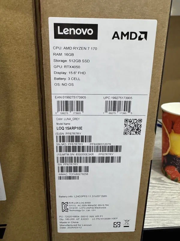 Lenovo Loq Amd Rzyen7-170 2