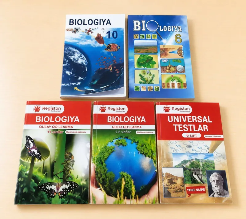 5 ta kitob 15,000 so'm, Biologiyaga va Tarixga oid