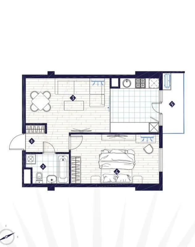 2-комн. квартира в ЖК Imperial Club City 2-комн. квартира в ЖК Imperial Club City