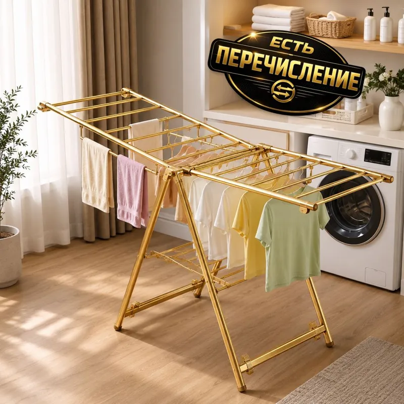 Складная алюминиевая сушилка для белья Gold Premium 1 Складная алюминиевая сушилка для белья Gold Premium 1