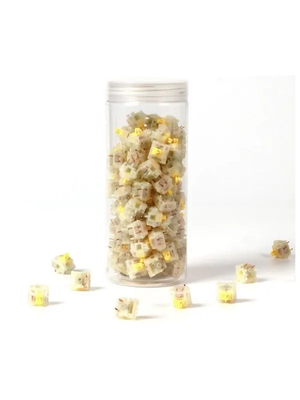 Набор механических переключателей Keychron «Gateron Cap V2 Milky Yellow», 110 шт. — фото 2