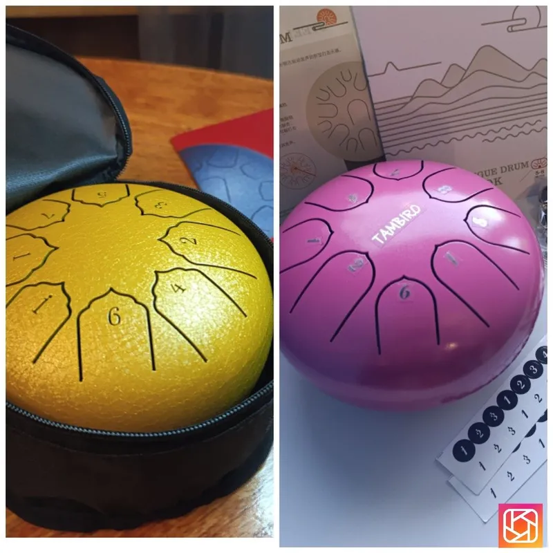 Срочно Скидка!Ручной барабан глюкофон,hand pan , жёлтый и розовый