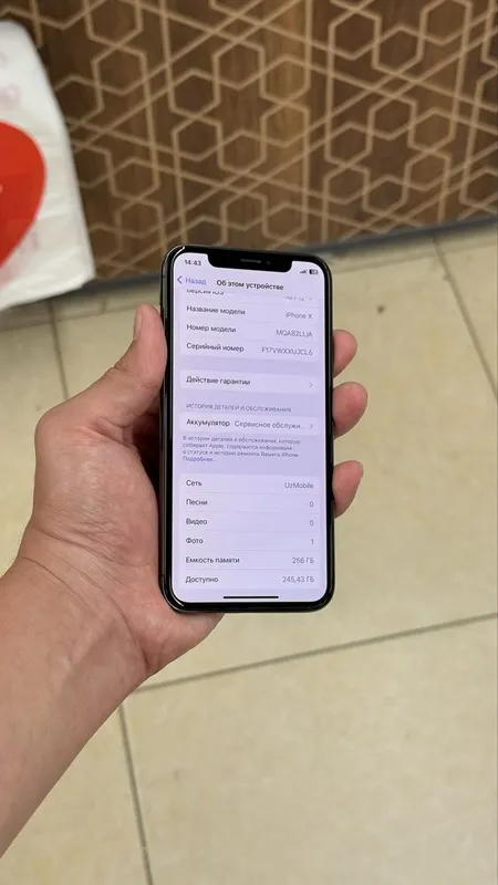 iPhone X Black 256gb/78% Ochilmagan ideal — фото 5