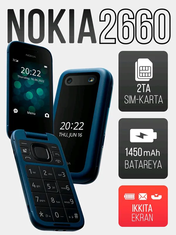 Nokia 2660 flip - yangi karobka - legoshka telefon — фото 2