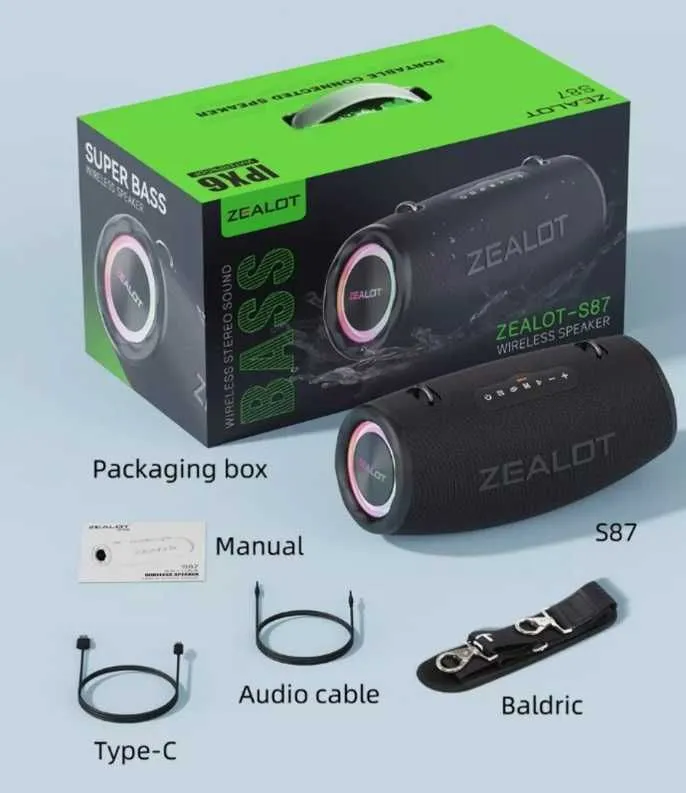 Мощная колонка Zealot S87 - 80 W / Вт - JBL Boombox, W-king — фото 2