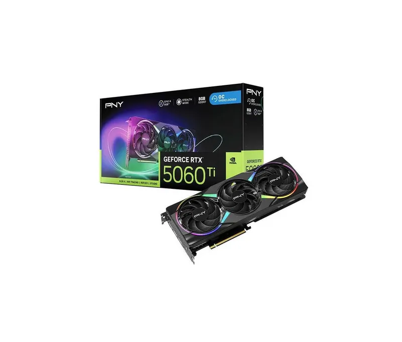 ' Видеокарта PNY RTX 5060 Ti EPIC-X RGB OC 3X 8GB 1