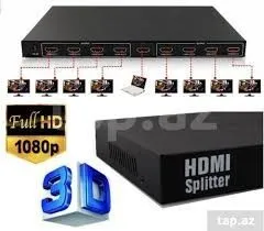 Продам Hdmi spliter/ сплитер 1 × 8 / 4 k ( активный ) — фото 2 Продам Hdmi spliter/ сплитер 1 × 8 / 4 k ( активный ) — фото 2
