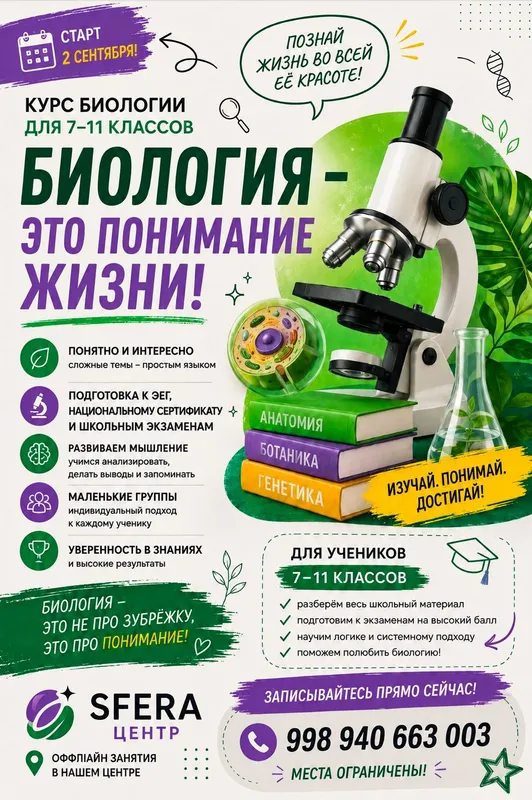 репетитор по биологии с 6 по 11 классы репетитор по биологии с 6 по 11 классы