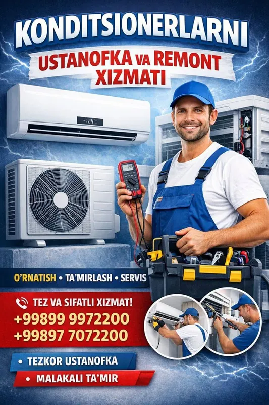 Konditsaner oʻrnatish va remont hizmati