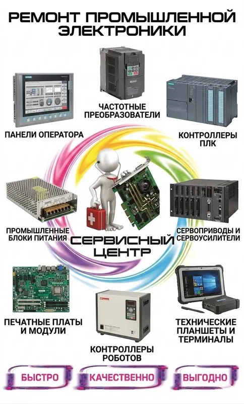 Sanoat elektronikasini ta'mirlash. Ремонт промышленной электроники.