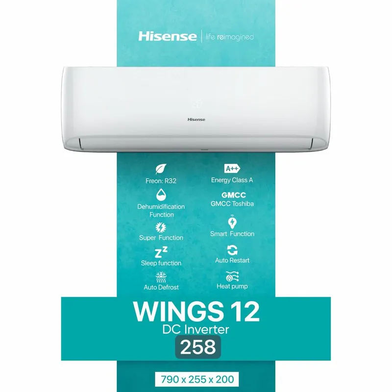 Кондиционер HISENSE Dc Invertor/R32/PTC HEATER/A++/GMCC + доставка Кондиционер HISENSE Dc Invertor/R32/PTC HEATER/A++/GMCC + доставка