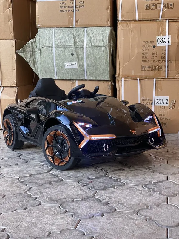 Lamborghini детская машина с открывающимися вверх дверями, электромобиль 3